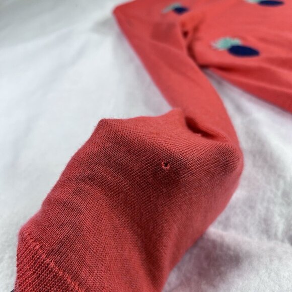 Vineyard Vines Womens Medium Sweater Merino Wool Pineapples Crew Novelty Preppy - Picture 2 of 13